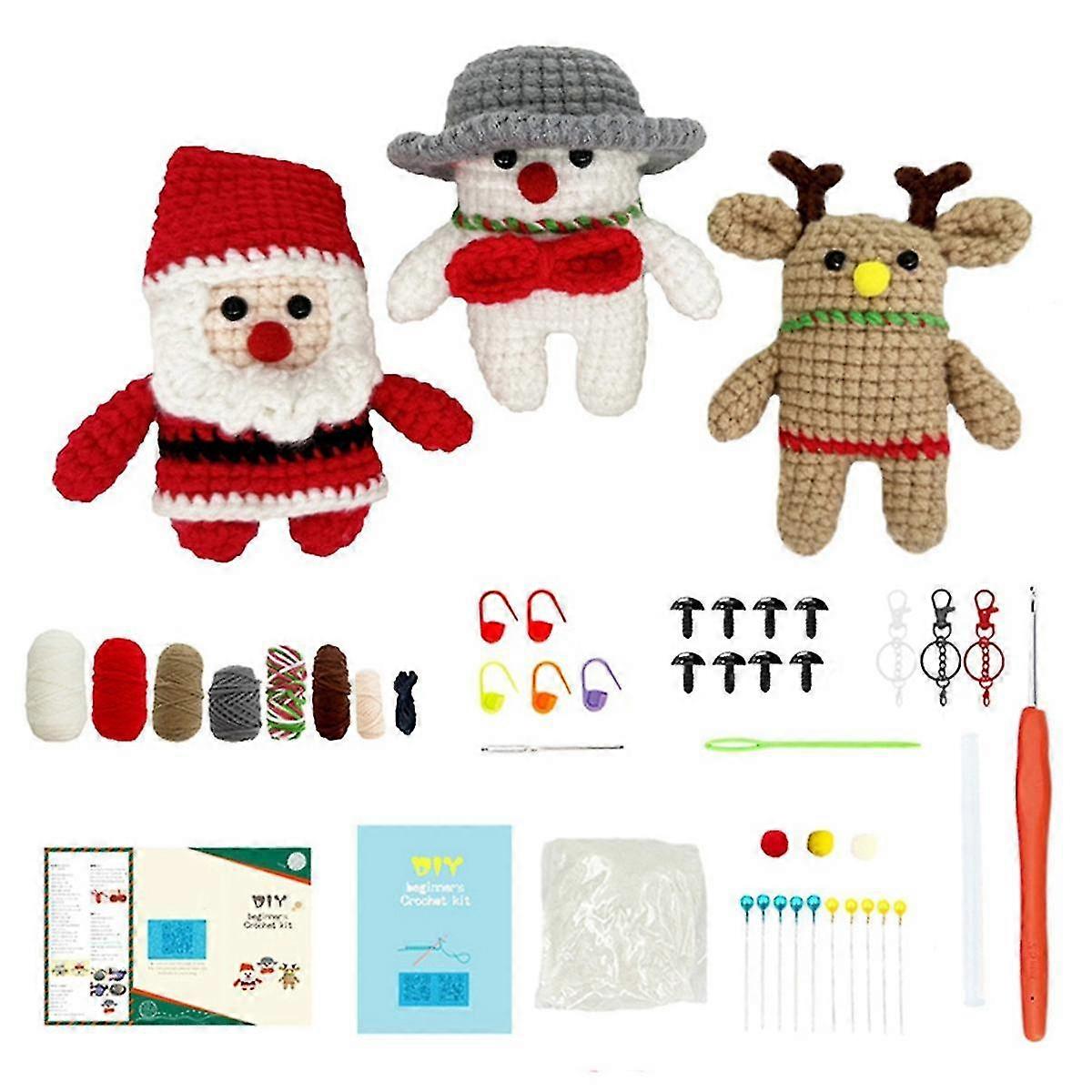 Beginner haak kit kerst serie haak kits met instructie tutorials video tutorials peasy garen haaknaald