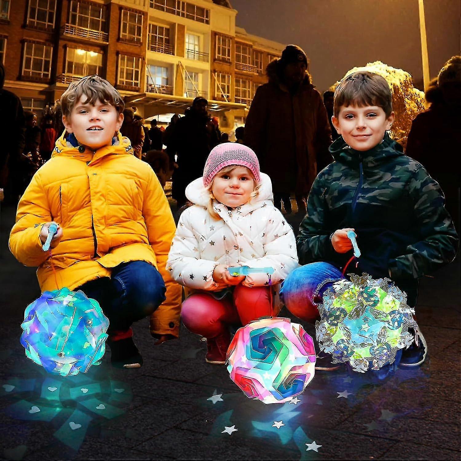 Folat Red Purple LED Lantern Stick – 40cm Light-Up Party Decor For Halloween, St. Martin, Christmas