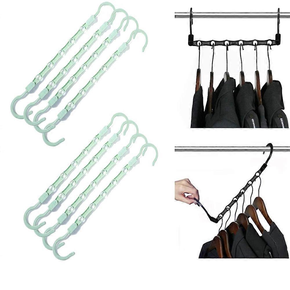8PCS Space Saving Hook,Magic Hangers,Vertical & Horizontal Multifunctional Clothes Hanger,360 Rotating Wardrobe Organizer Save 3 Times More Space Stor
