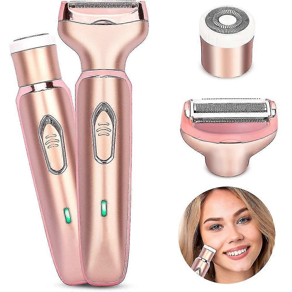 Sähköinen partaveitsi naisille kivuton 2 in 1 naisten parranajokone ja hiusten trimmeri
