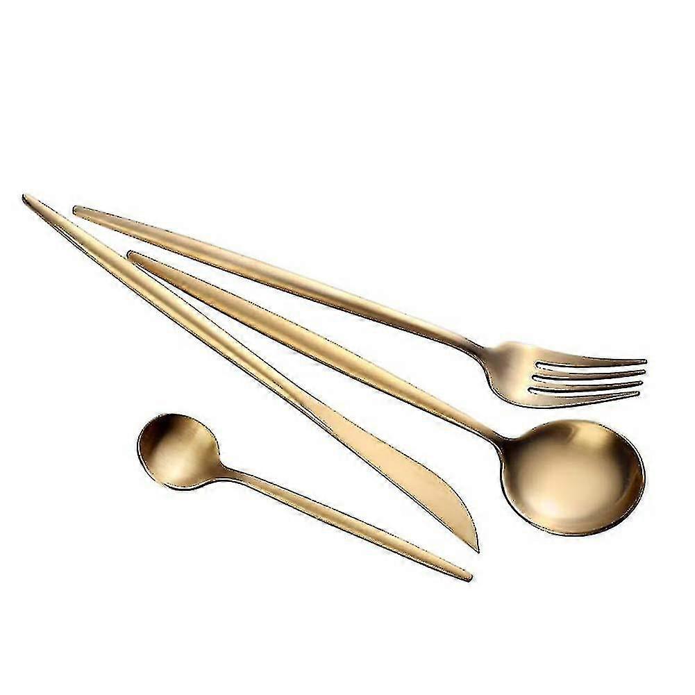 4pcs/set Stainless Steel Dinnerware Set Cutlery Dinner Tableware Western Fork Kit Kitchen Supplies