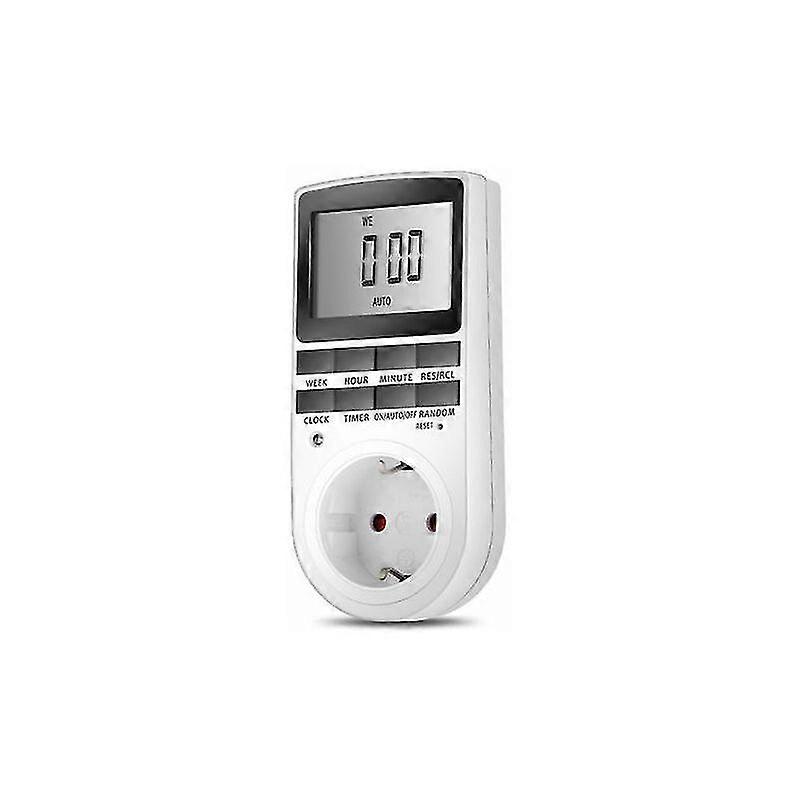 Digital Plug-in Programmable Switch Programs 1 Piece Timer Sockets 24 and 7 Days Timer Socket for Electrical Appliances Energy Saving LCD Display