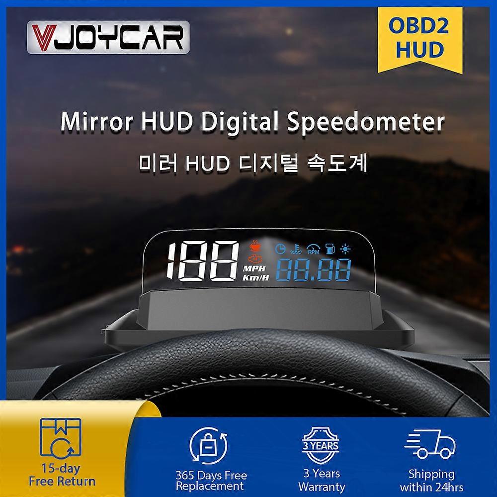 OBD2 Mirror HUD Car Head Up Display Digital Speed Projector Alarm Oil Temperature Turbo Pressure Auto Gauge