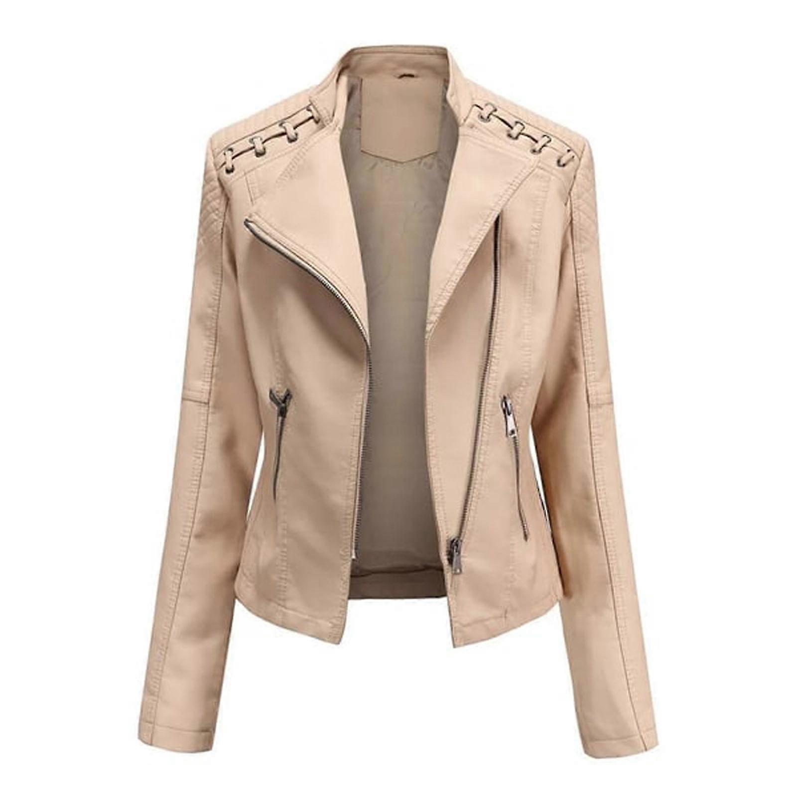 Femmes VÉRITABLE BLAZER FORMEL EN CUIR DEUX BOUTONS SLIM FIT NOIR VESTE EN CUIR MANTEAU, 100% Nouveau