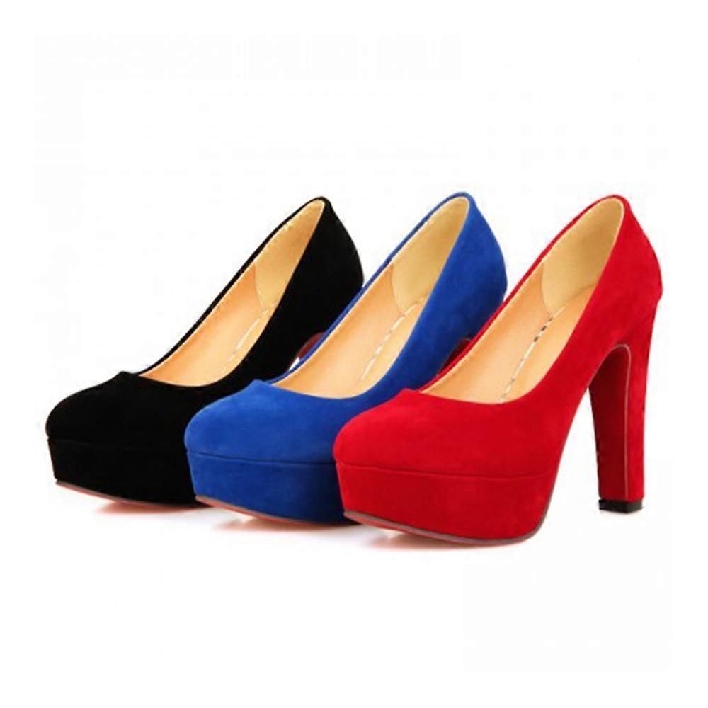 Super High Heel Platform Round Low-cut Fluff Women Thin Shoes Plus