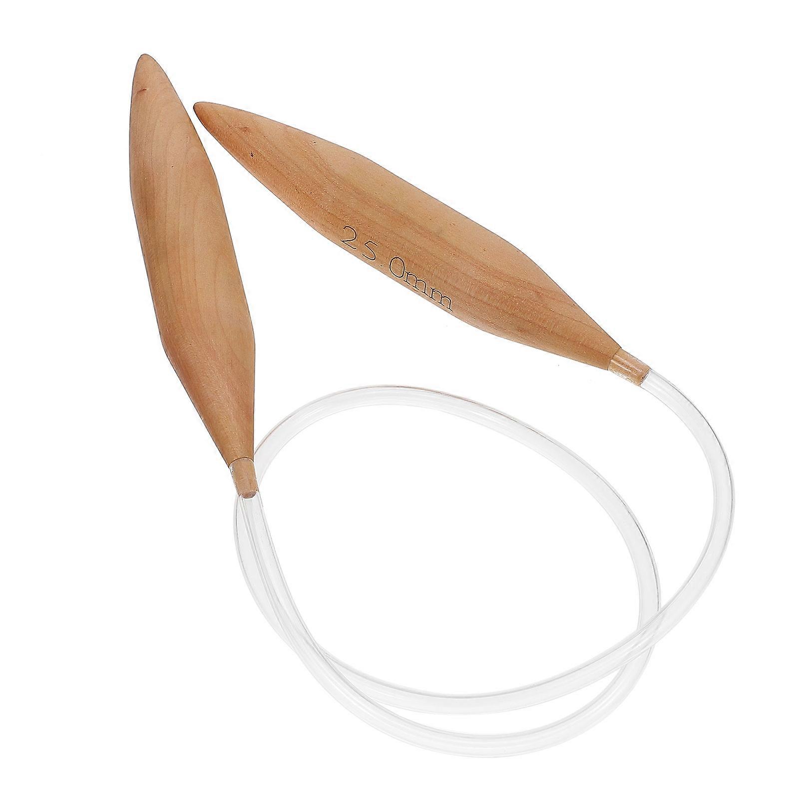 1 pieza de aguja de tejer circular varilla de tejer robusta herramienta de tejer de madera simple