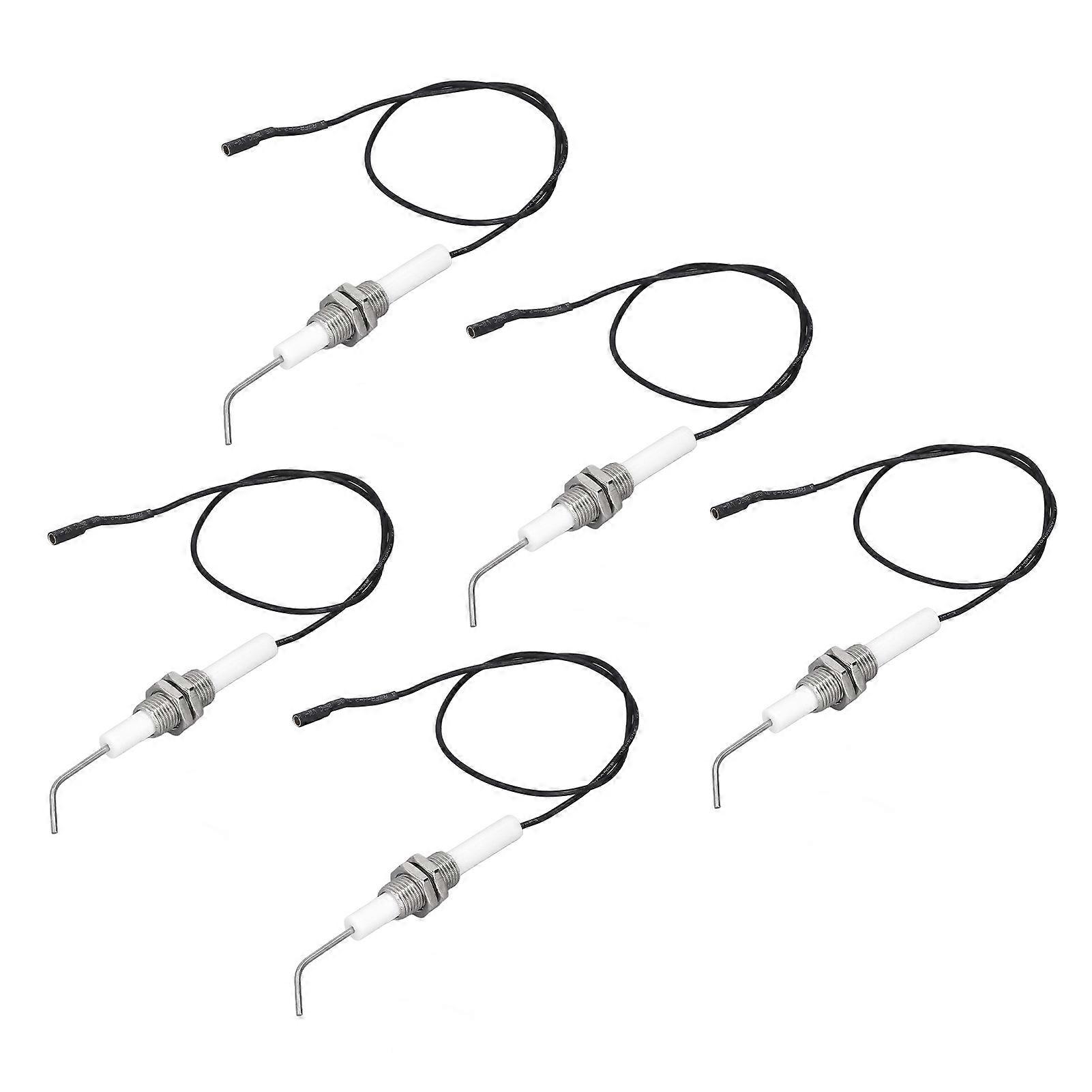 5pcs Spark Ignition Electrode Ceramic M10 Furnace Ignition Threaded Electrode compatible Push Button Piezo Igniter