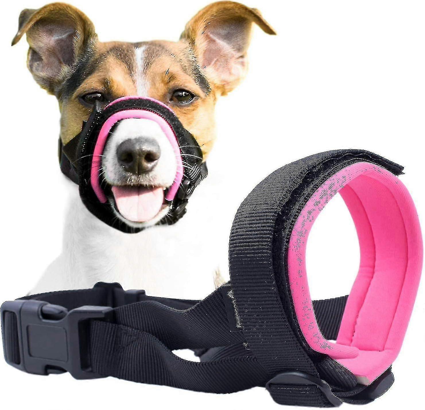 Gentle Muzzle Guard For Dogs - Prevents Biting And Unwanted Chewing Safely Soft Neoprene Padding No More Chafing-good