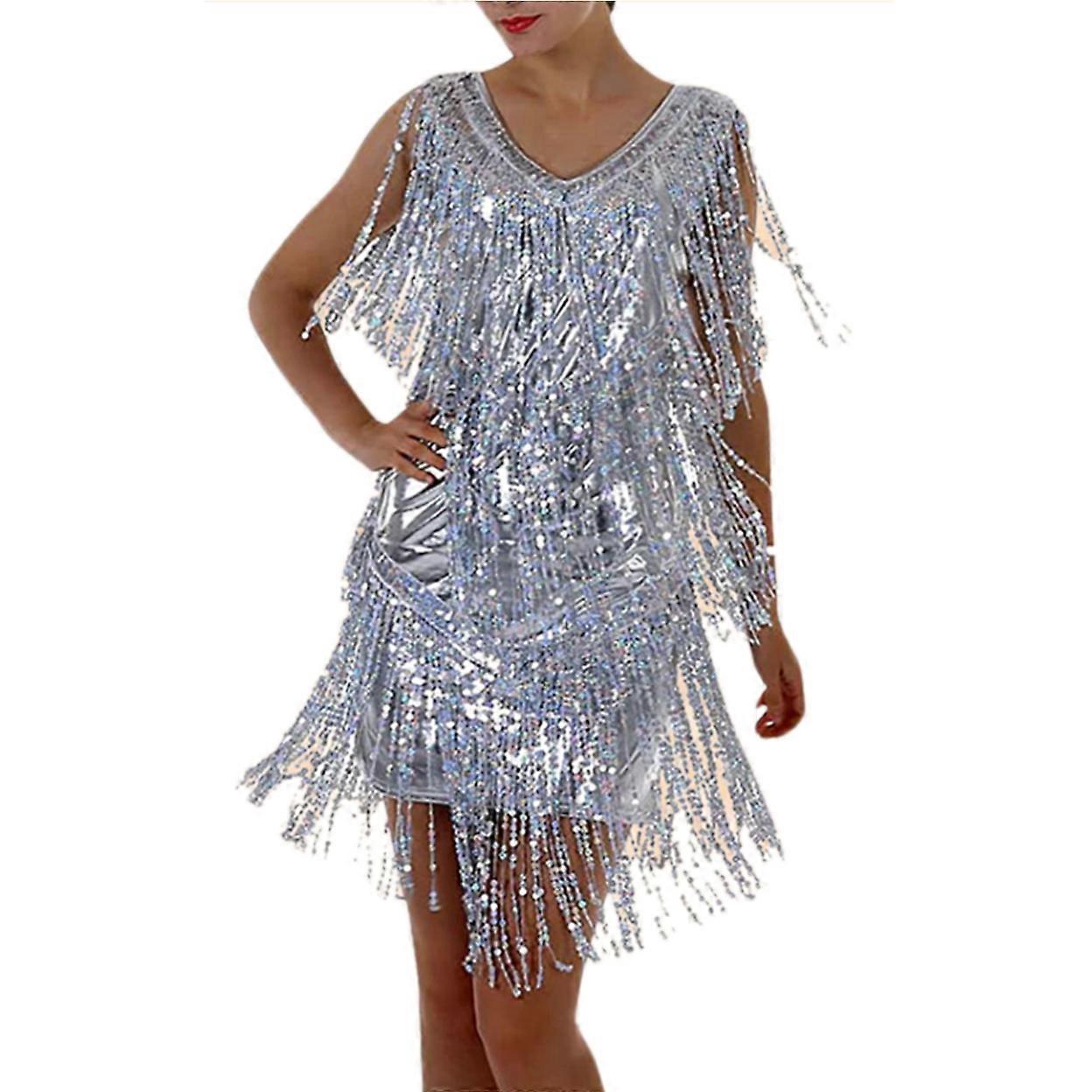 فستان مهدب بدون أكمام للنساء عميق على شكل حرف V