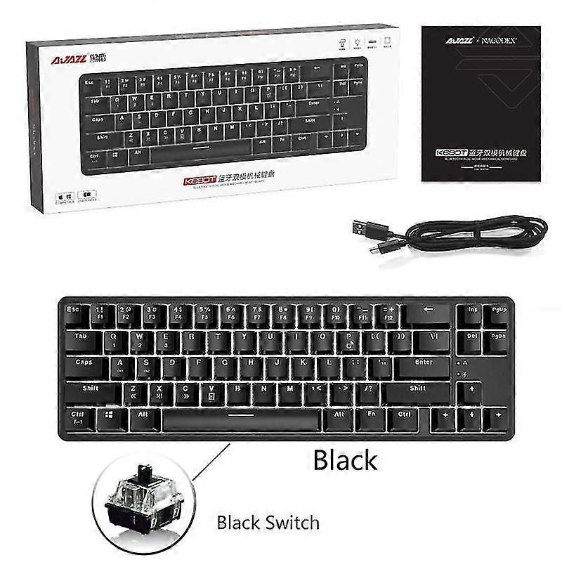 Wired Bluetooth-compatible 68 Keys With Anti-ghosting Design Mechanical Keyboard