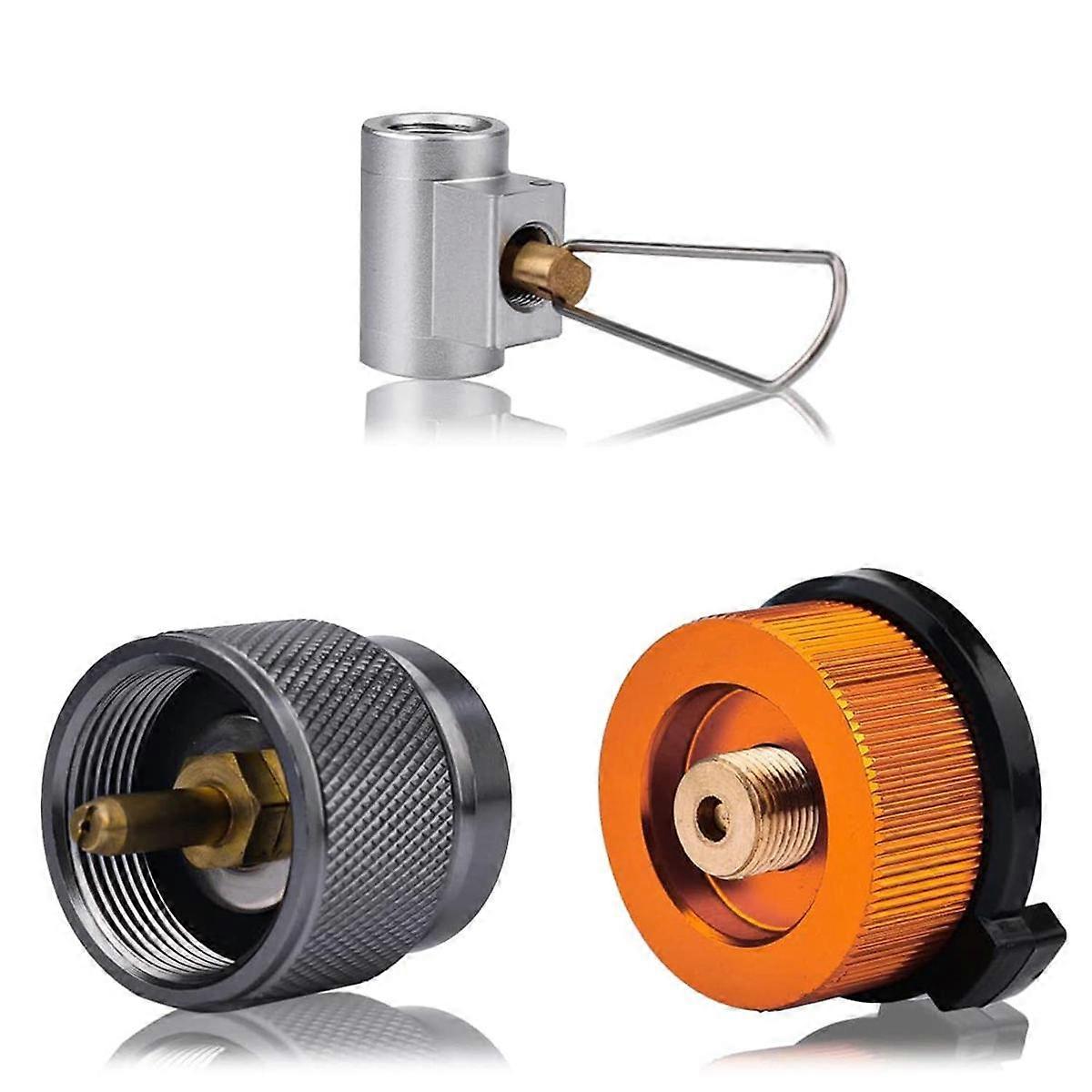 Butane Canister Refill Adapter Set,Butane Canister Converter and Gas Refill Adapter for Camping Sto