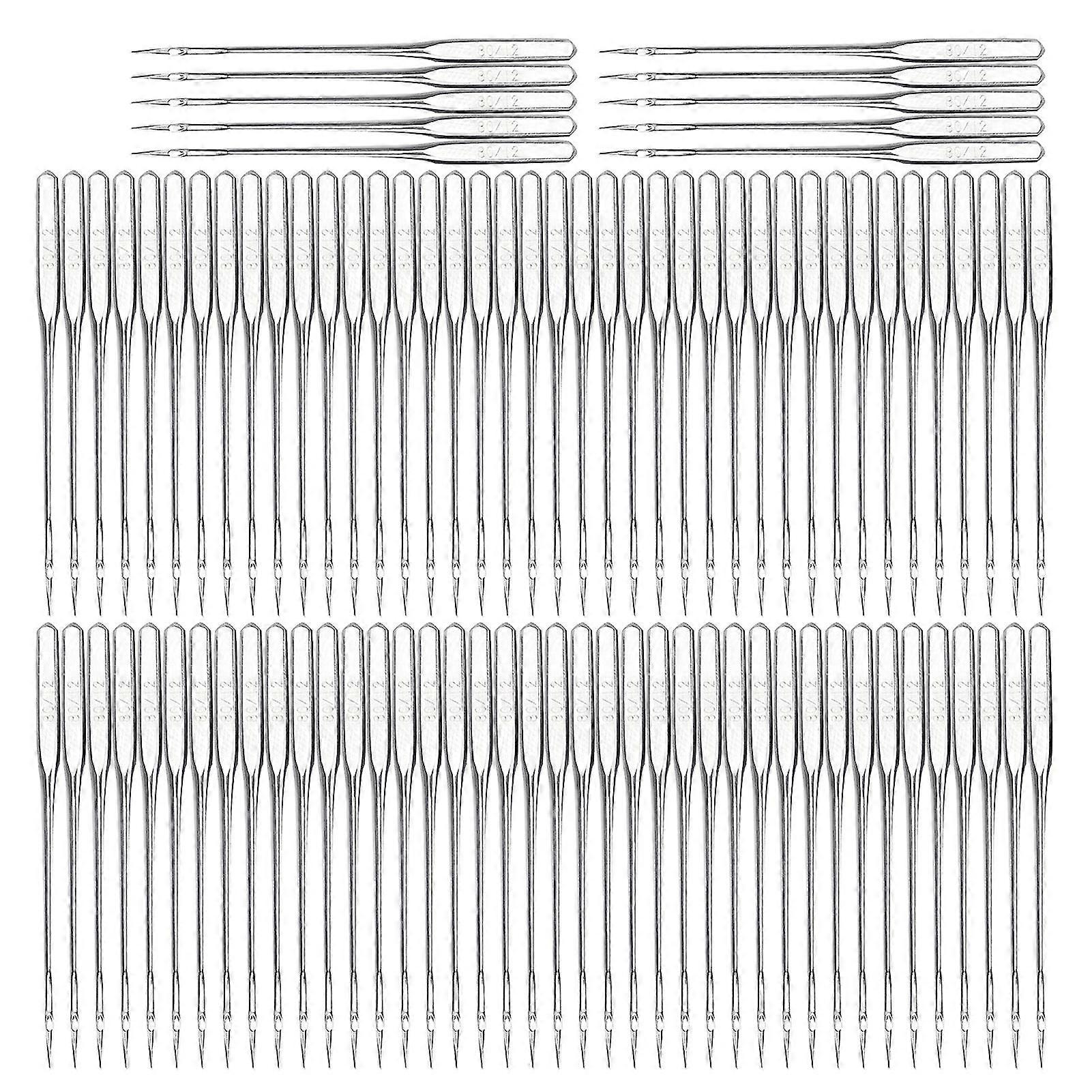 High Hardness Steel Sewing Machine Needles 100 Pcs for Household Use - 12 Types Available