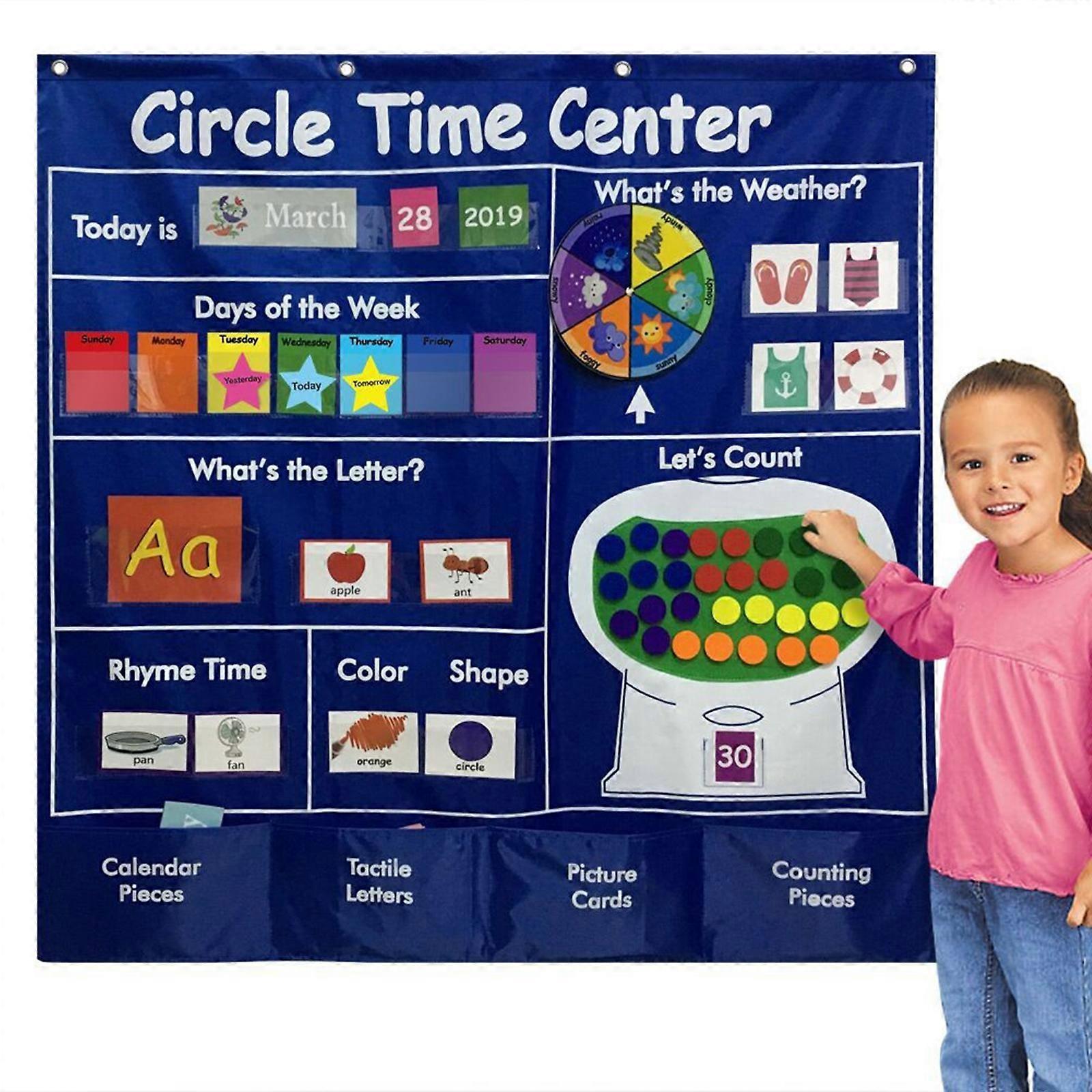 Circle Time Center Classroom Pocket Chart Educational Pocket Chart Teach Learn