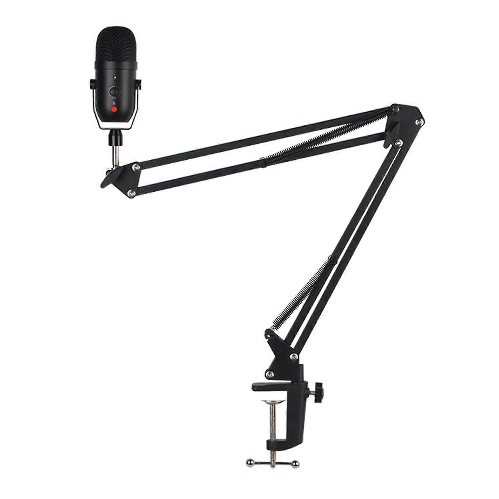 Adjustable Scissor Arm Stand Shock Mount USB Mic for Broadcasting Online Chat