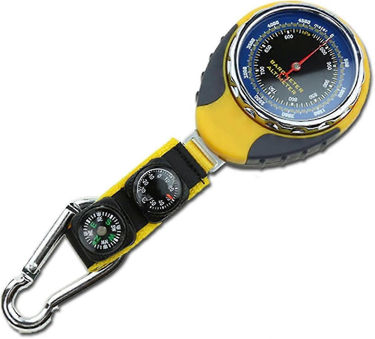 Höhenmesser, Barometer, Kompass, Thermometer, 4-in-1 Tragbares Bergsteigerbarometer Tw