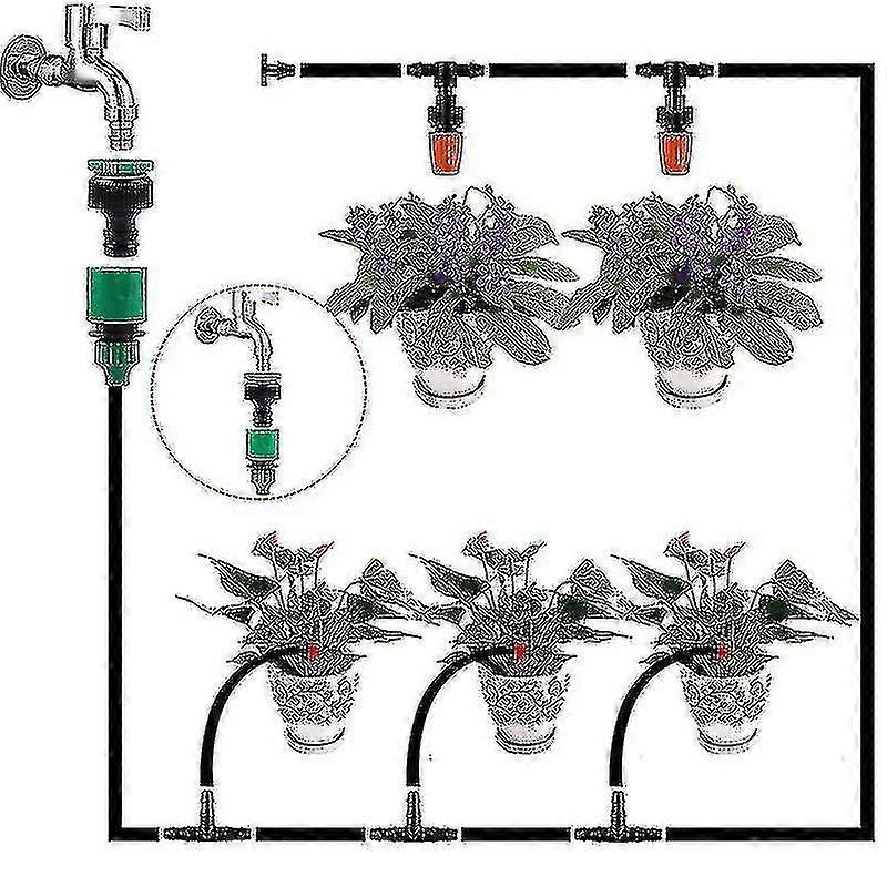 Irrigat Drip Kit, 100ft/30m Adjable Automatic Micro En Irrigat System(free Shipping)