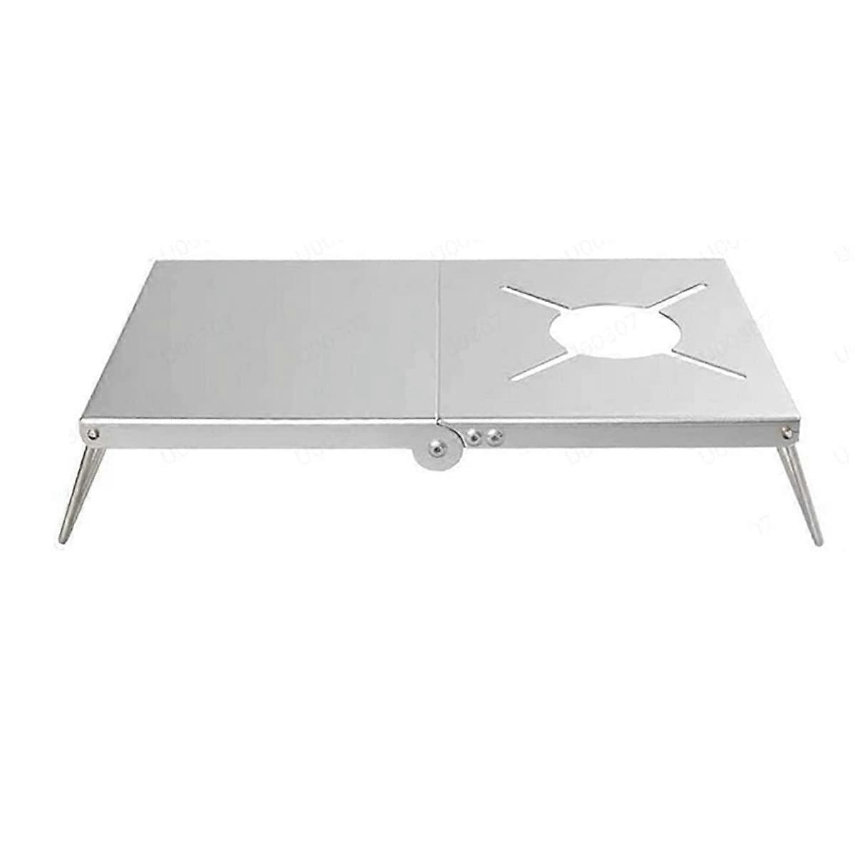 Heat Shielding Table Camping Foldable Table Lightweight Table for Single Burner Camping