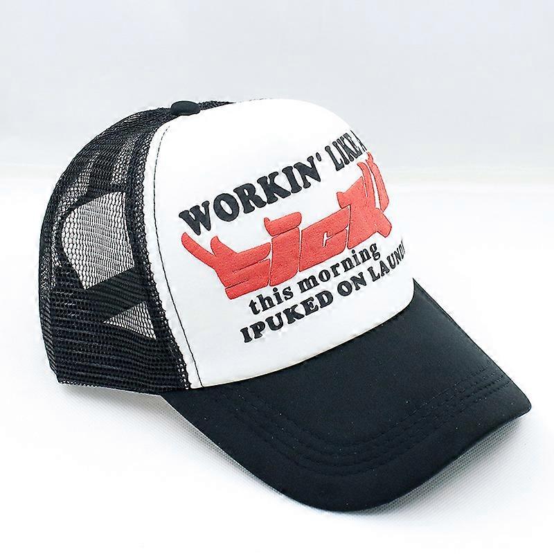 Vintage Sicko Trucker Hat For Women Men 3D Print Letter Baseball