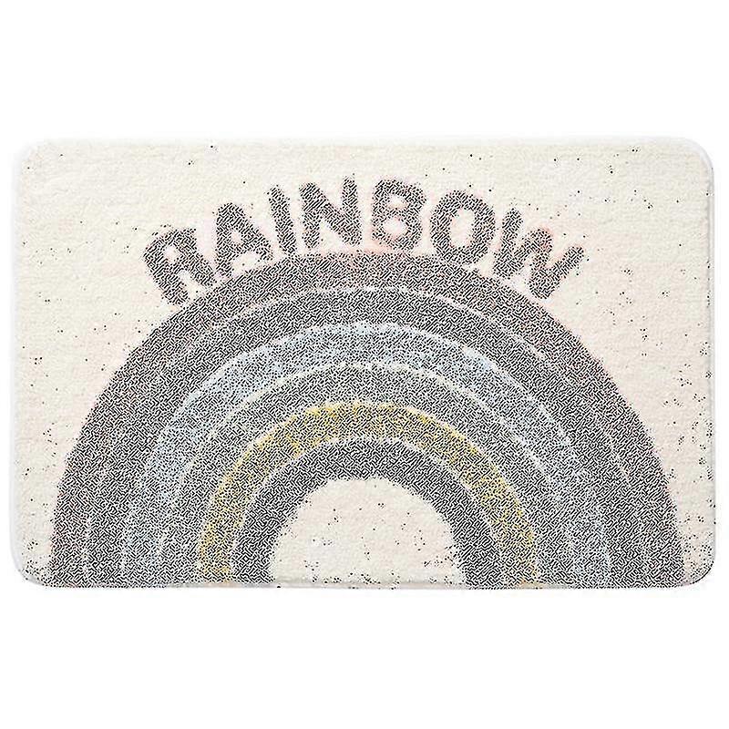 Rainbow Flocking Bath Mat, Bathroom Rug
