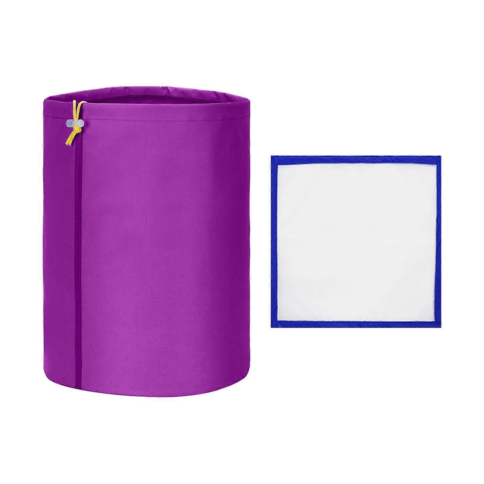 Nylon Mesh Filtration Bag 5 Gallon Durable Wear-Resistant Breathable Kitchen Straining Bag with Pressing Screen for Home Brewing