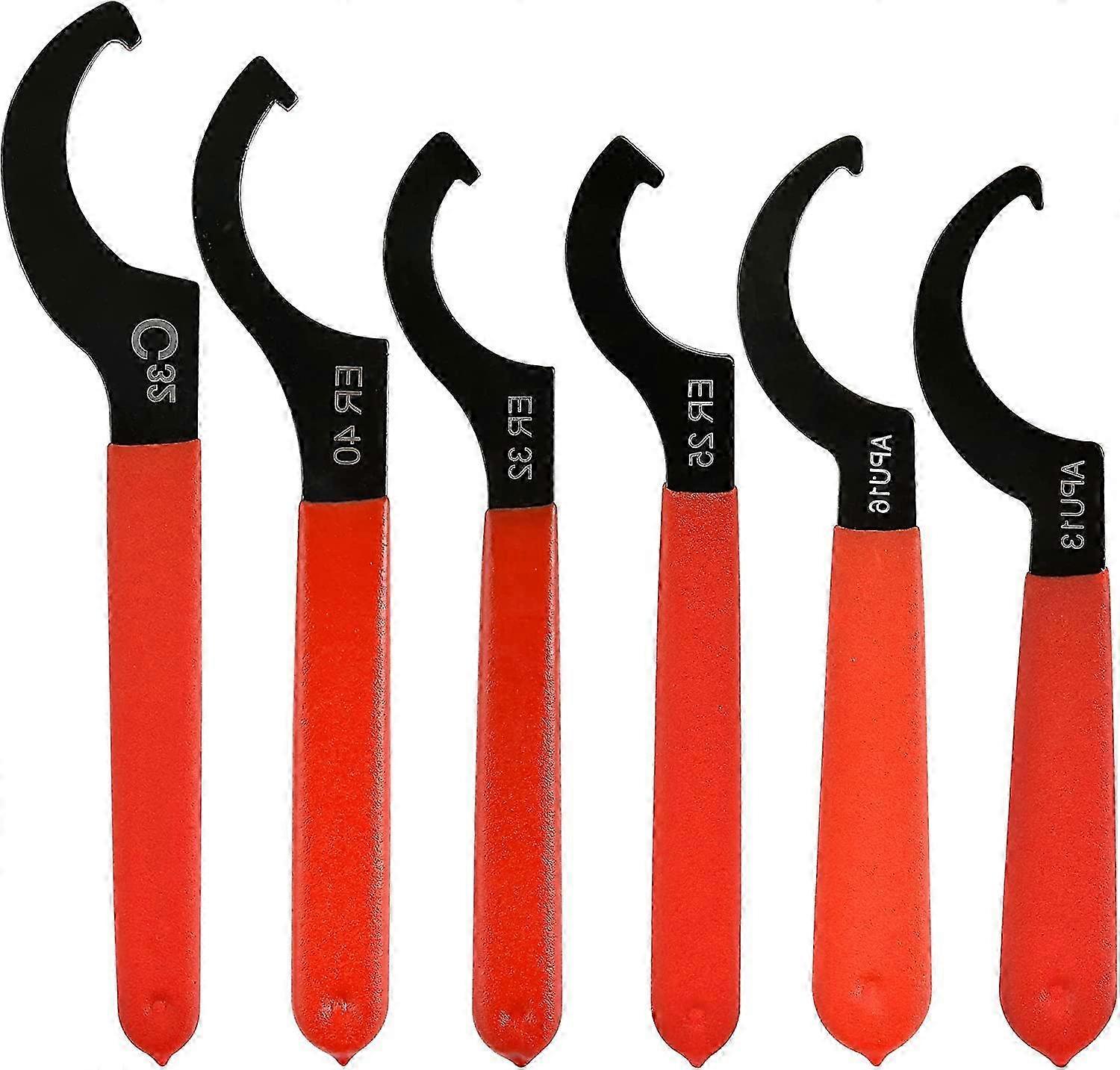 6PCS Panner Wrench Set, Coilover Adjustment Wrenches Universal Shock Tool