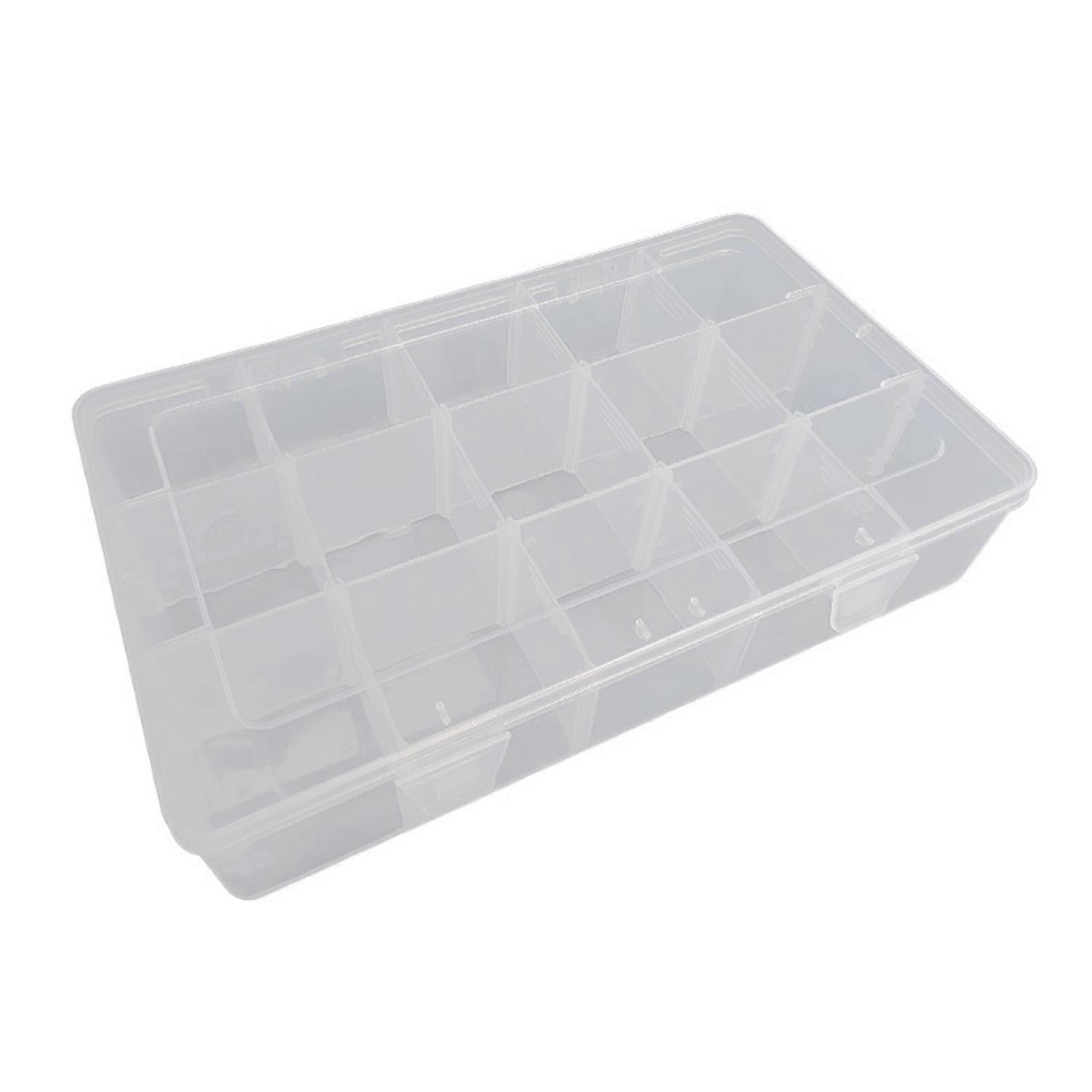Plastic Storage Box with Adjustable Compartments Large Capacity Food Grade BPA Free Transparent