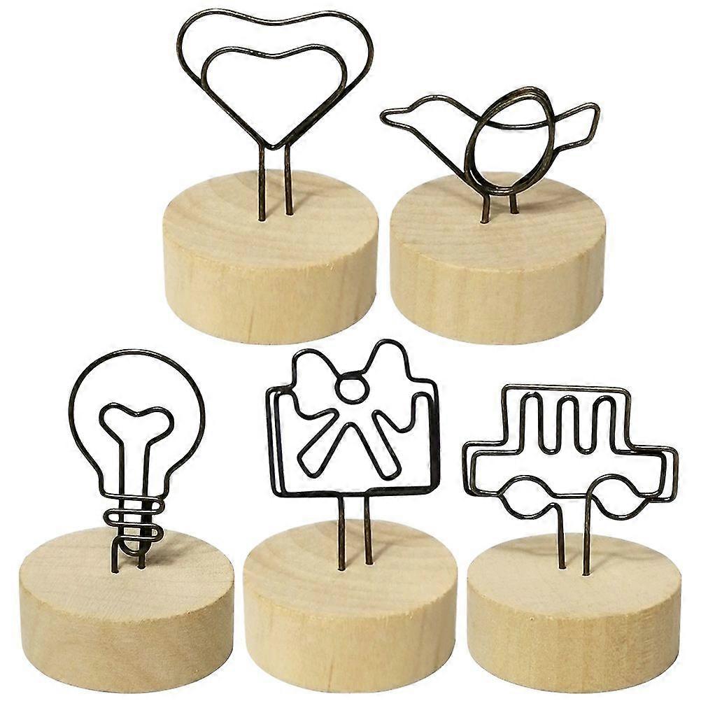5Pcs Table Card Holders Simple Table Number Stands Creative Menu Memo Clips