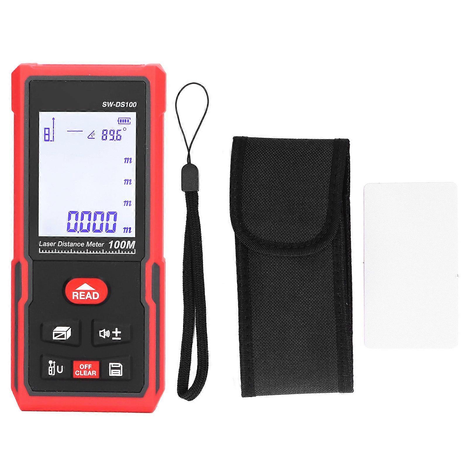 Handheld Infrared Laser Distance Meter Rangefinder High Accuracy Range Measuring Gauge SWDS100