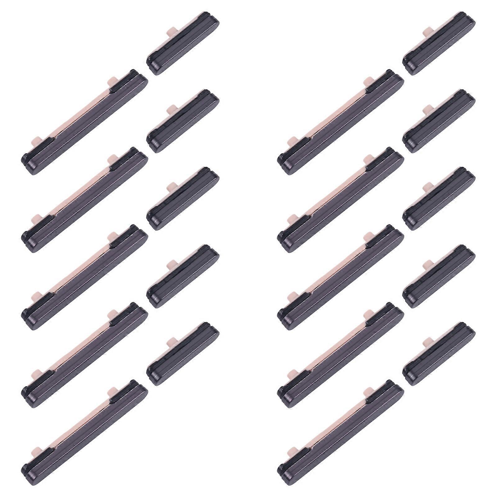 For Samsung Galaxy S24+ SM-S926B 10pcs COMPATIBLE Power Button and Volume Control Button (Black)