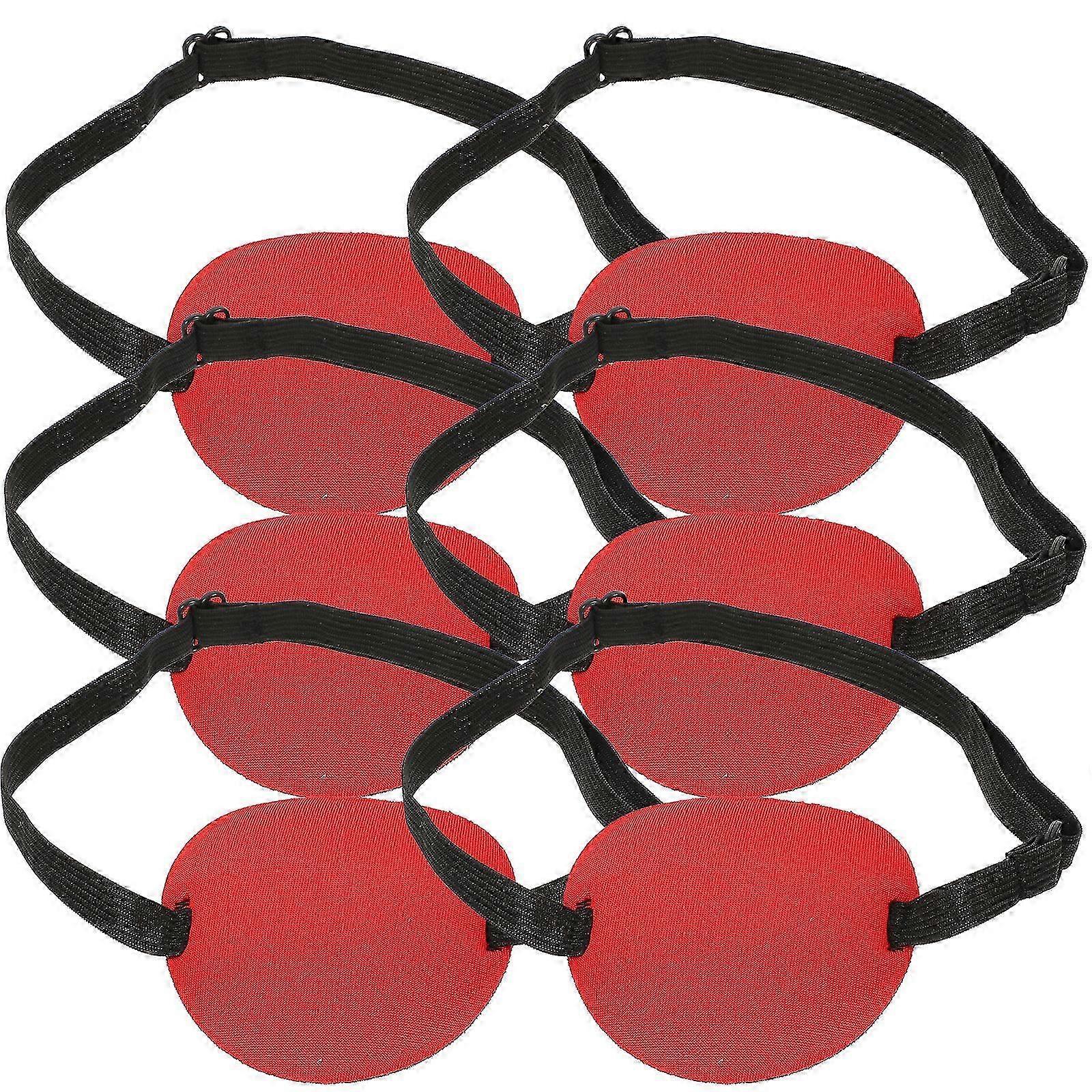 6Pcs Amblyopia Corrected Eye Patches Practical Single Eye Covers Elastic Strap Eye Protectors