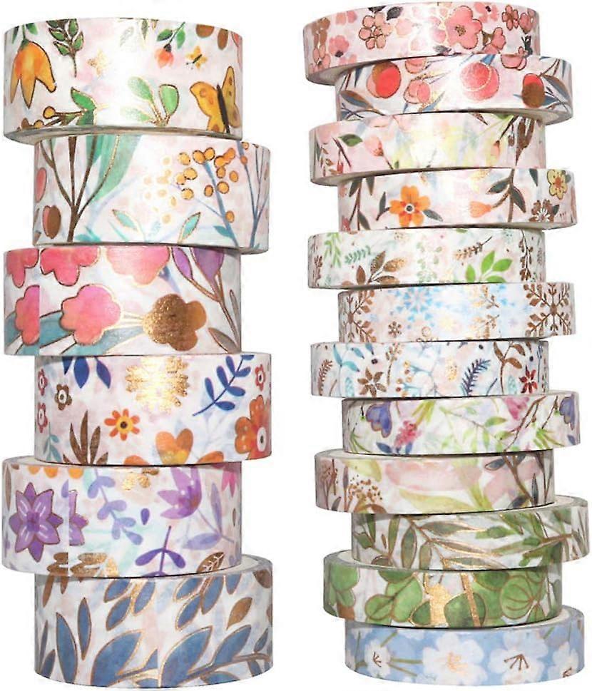18 Rolls Wallpaper Tape Set for DIY Craft Projects Decorative Gift Wrapping and Scrapbooking