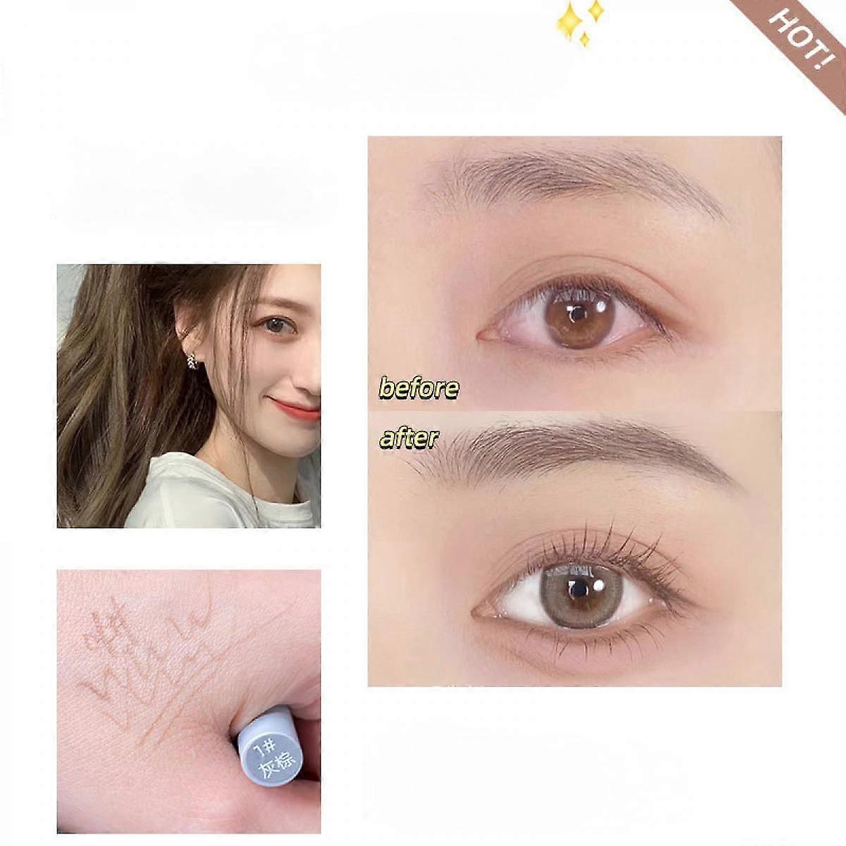 Micro Eyebrow Pen Kit, Eyebrow Tint Pencil With Precision Micro-brush Tip Applicator Create Natural Looking 3D Brows