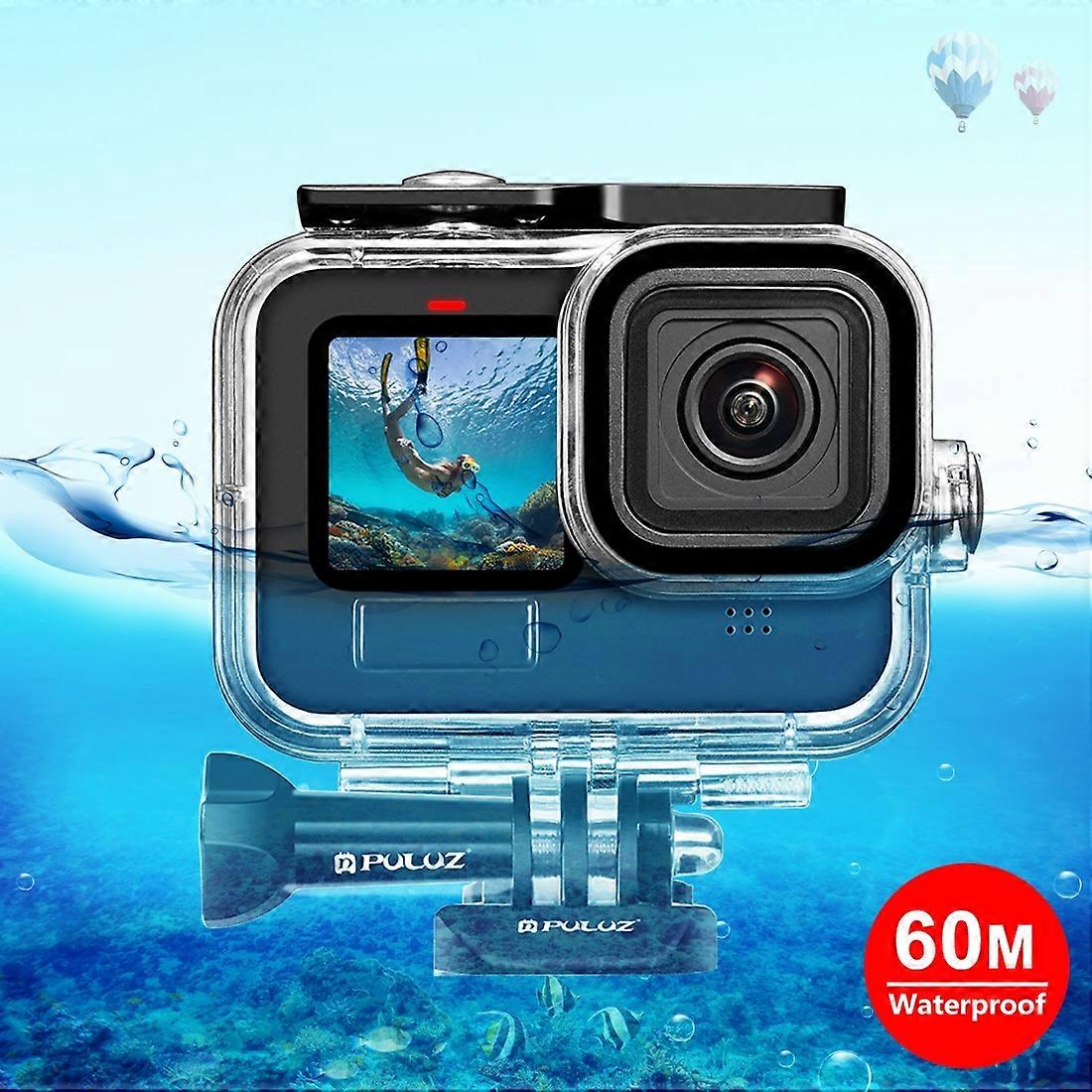 Για GoPro HERO13 Μαύρο /12 Μαύρο /11 Μαύρο /10 Μαύρο /9 Μαύρο PULUZ 60m Αδιάβροχη Προστατευτική Θήκη Περιβλήματος με Πόρπη Βασική Βάση &; Βίδα
