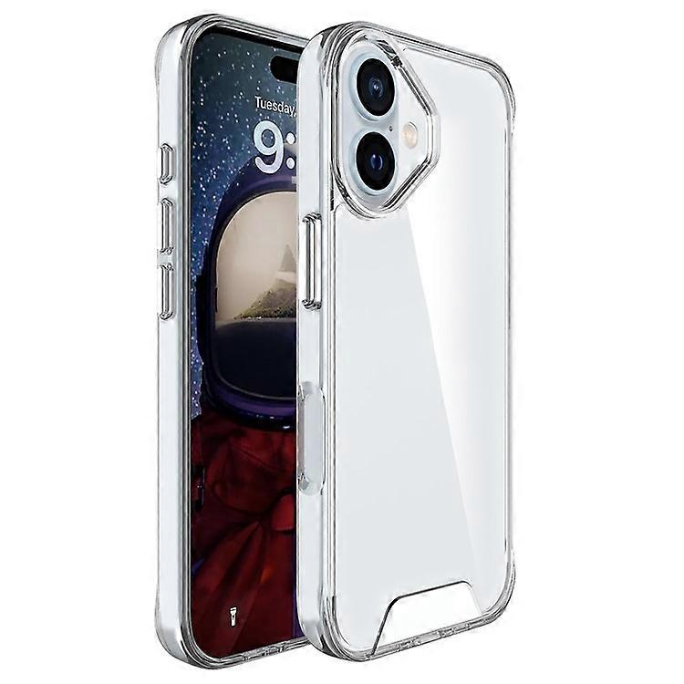 Space Series Compatible For iPhone 16 Plus Case TPU Frame Clear PC Back Phone Cover
