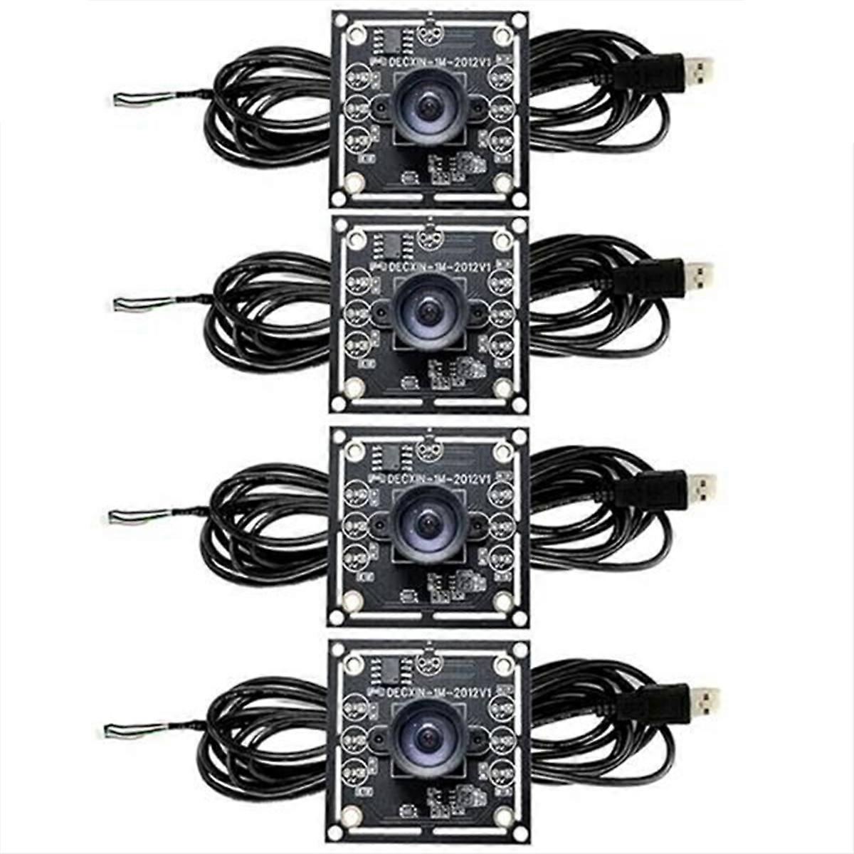 4pcs 100 מעלות מודול מצלמה 1MP OV9732 1280x720 USB חינם נהג ידני פוקוס, עם כבל 3 מטר f