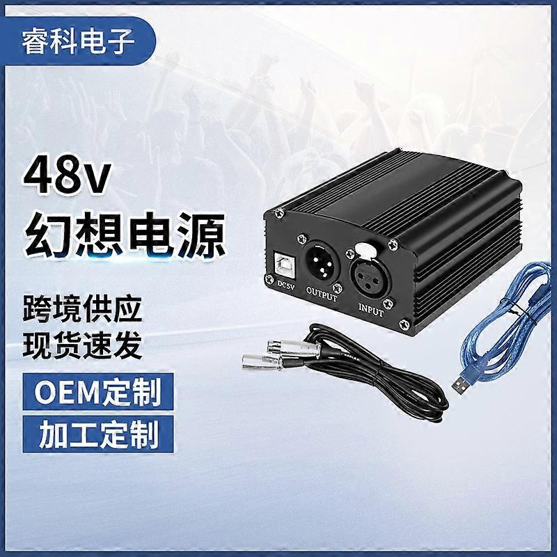 usb48v fantom stor membran mikrofon strøm live udstyr strømregulator strømforsyning mikropho