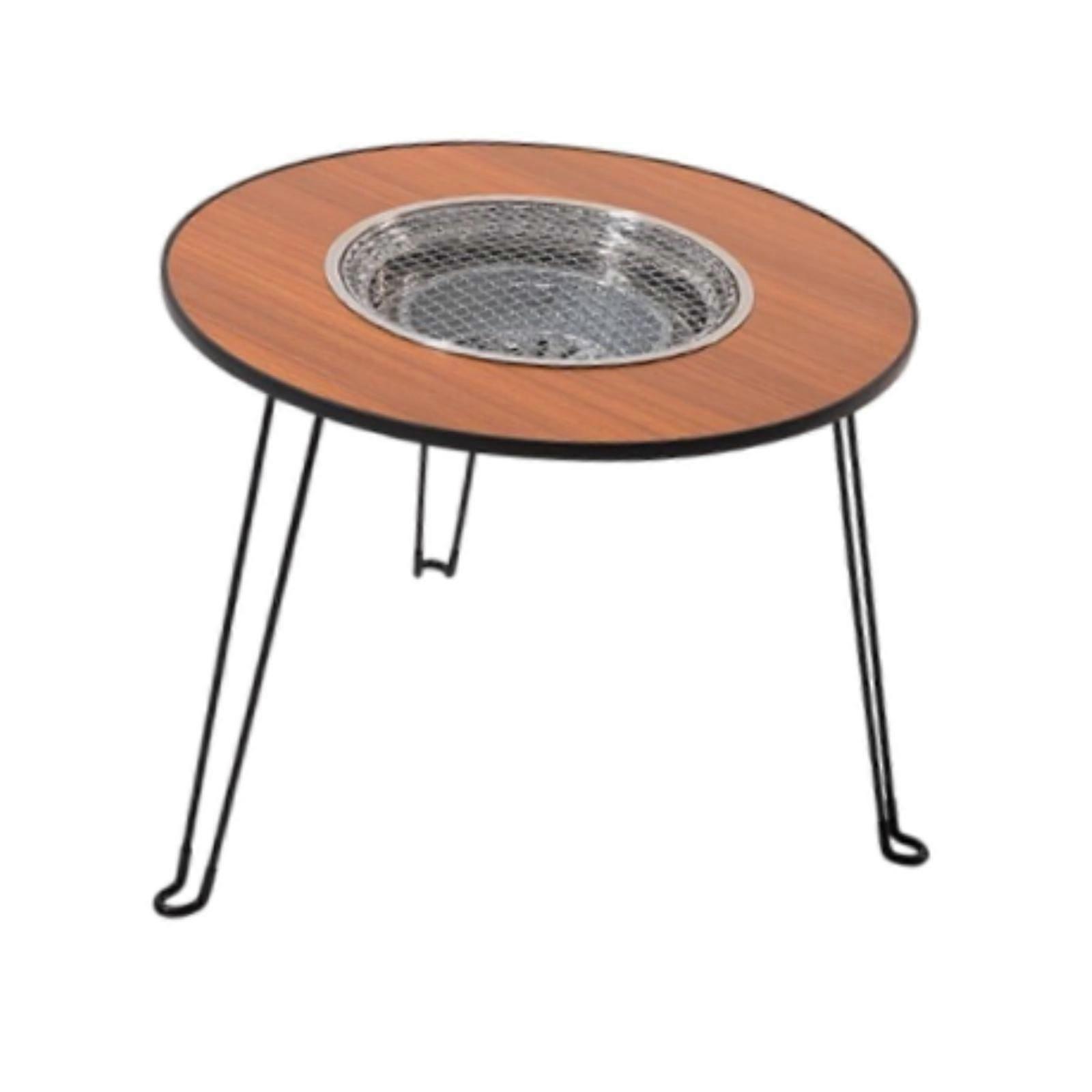 Camping Fire Pit Table Portable Folding Firepit Table for Yard Travel Garden
