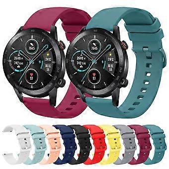 For Honor Magic Watch 2 46 mm 22 mm Correa de reloj de silicona suave de color sólido
