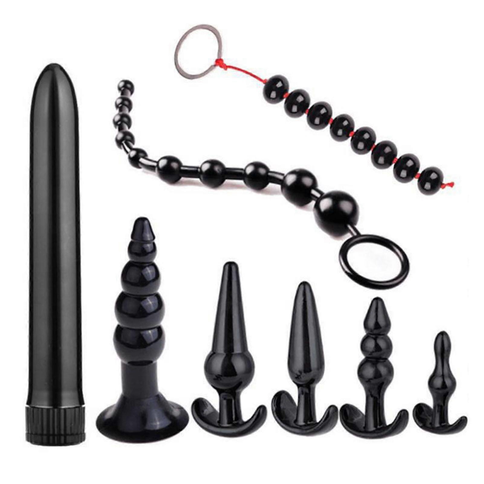 الكبار مدرب اللعب الجمع حبة الشرج المقابس بعقب توسيع المقابس الاصطناعية الشرج مجموعة التدريب الأسود