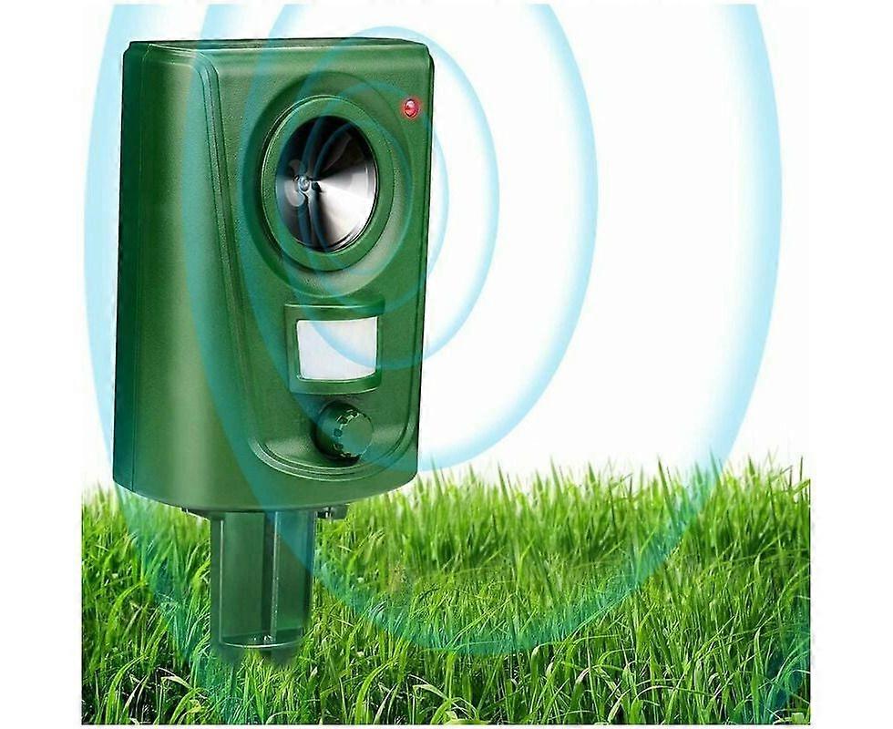 Fox & Cat Repeller, Ultrasonic Animal Repeller, Battery-Powered, Waterproof, Adjustable Sensitivity, Motion Activated Sensor
