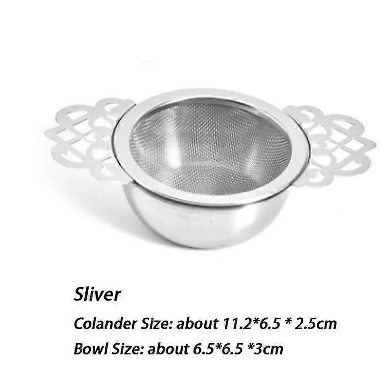 Doppelschicht Fein mesh Tee Sieb Edelstahl Filter Sieb Teegeschirr Spitze Tee Abfluss Nützliche Tee Infusers Küchenzubehör