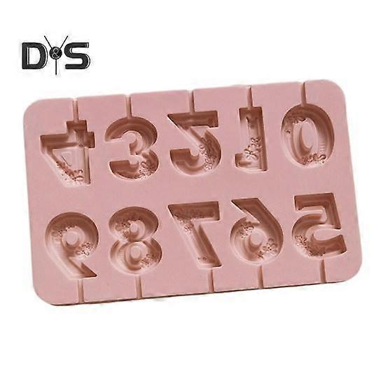 Flexible Chocolate Mold Multi-purpose Useful Numeric Shaped Lollipop Mold Pastry Tool
