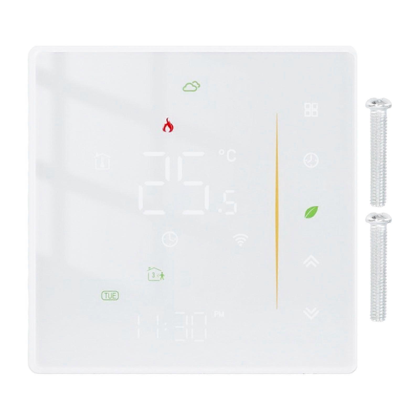 Smart Temperature Controller IP20 Protection PC ABS White Programmable Boiler Floor Heating Thermostat for Zigbee 95240V