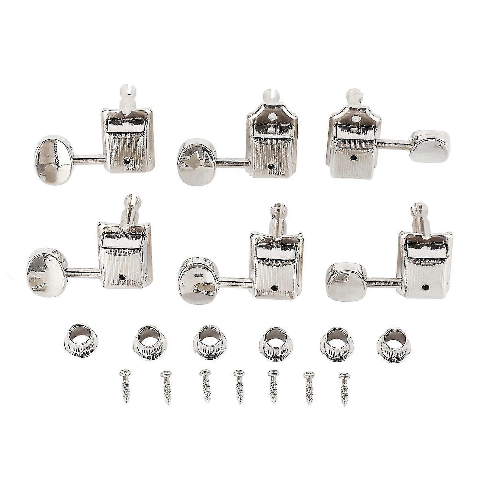 Acoustic Guitar String Tuning Key Zinc Alloy 6 Right Semi Closed Locking Electric Guitar String Tuning Peg