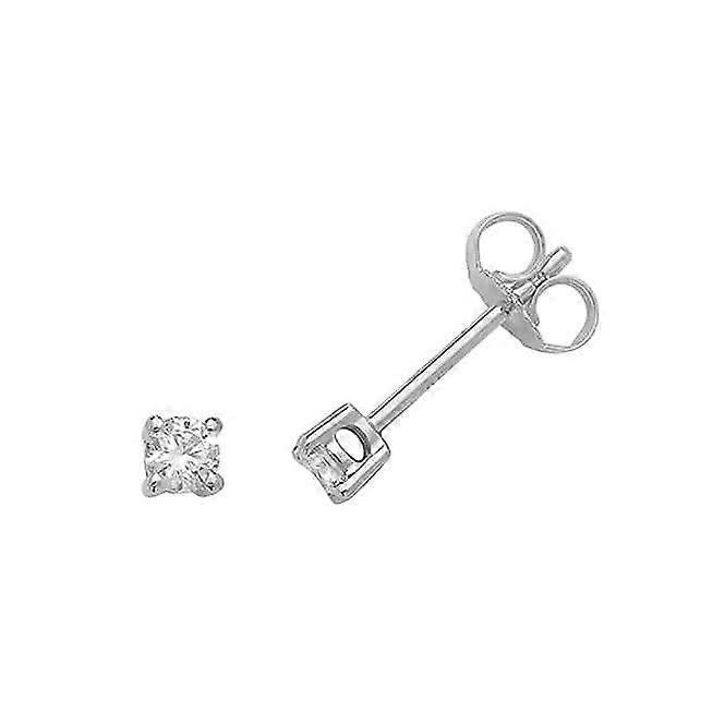 Diamond Jewellery 18K White Gold Stud Earrings EDQ185W