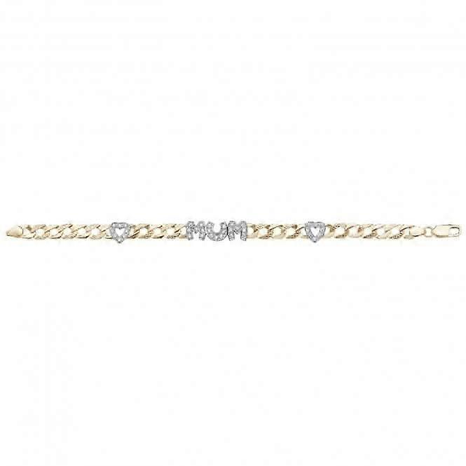 9ct Yellow Gold Zirconia Bracelet BR563