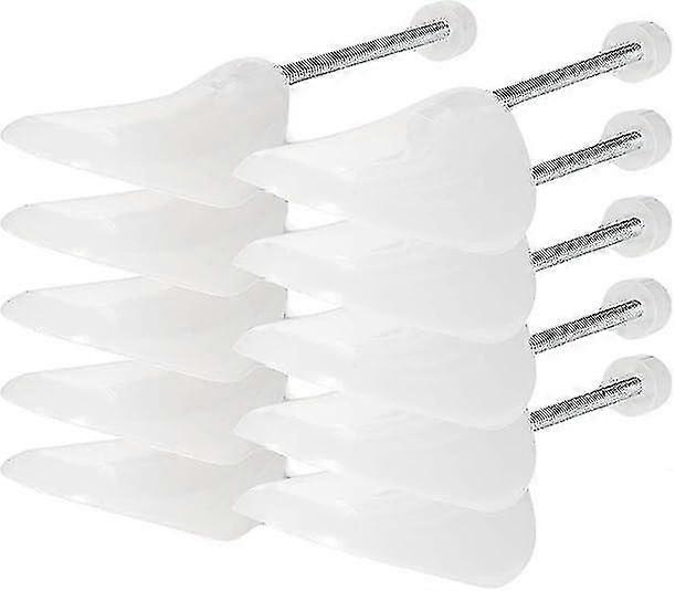 Set of 5 Pairs of Plastic Shoe Trees, Shoe Shape, Adaptable Size 38-44, Transparent Edition a