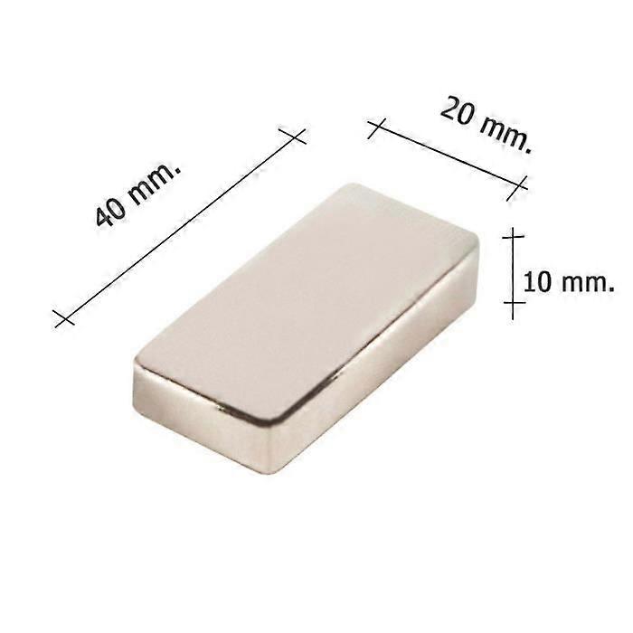 Neodymium rectangular magnet Wolfpack 40 x 20 x 10 mm (blister 1 unit).