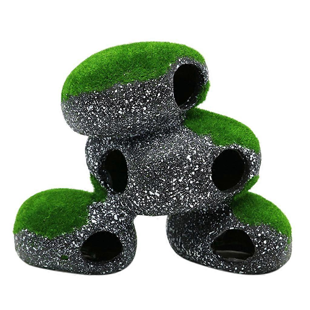 Aquarium Decoration Rock Caves for Shrimp Cichlid Hiding Breeding Spawning Hideout Decor for Territorial Fish 5 Patterns