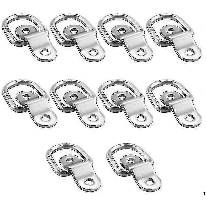 10 Pack D Ring Tie Downs Anker, 1/4 Rustfritt Stål Kraftig Slips Ringer